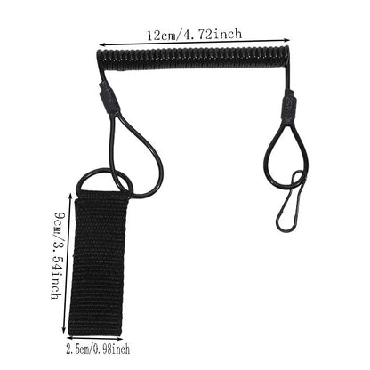 Elastic Lanyard Rope Tactical Anti-lost Spring Safety Strap Gun Rope For Key Ring Chain Flashlight Hunting Accessories