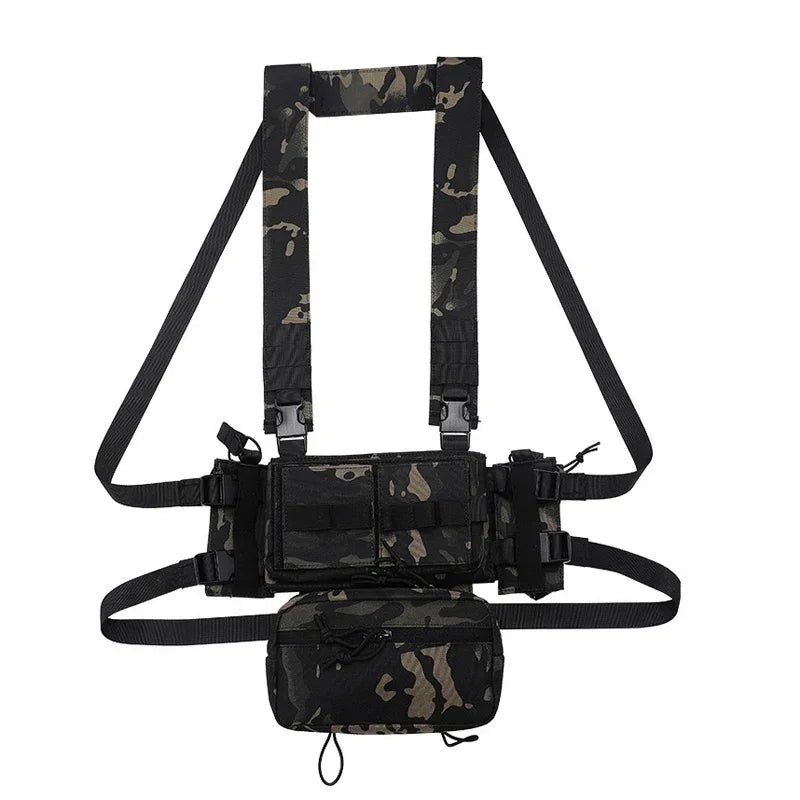 MK3 Mini Tactical Chest Rig Spiritus Airsoft Hunting Vest Ranger Combat Paintball Vest w/ 5.56 7.62 Magazine Pouch Accessories