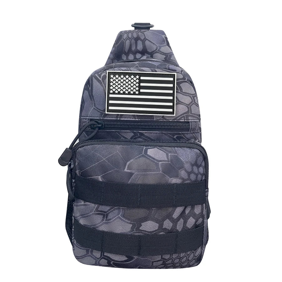 Multi functional daily commuting travel crossbody bag, chest bag, small shoulder bag with multiple pockets
