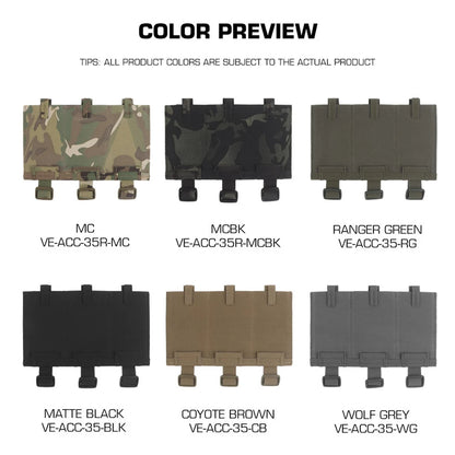 Tactical Elastic Triple Mag Pouch Panel Multi-Purpose MOLLE System Mount Hunting Combat Airsoft Magazine Bag Expand Accessories
