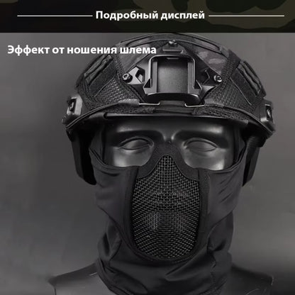 Tactical Balaclava Mask Mouth Protection Half Face Mask Breathable Mesh Airsoft Headgear Low Profile Hunting Accessories