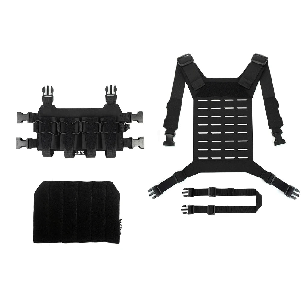 DMGear 9MM Hunting Fan Outdoor Quadruple Multi-function Kit SQB Personality End Camouflage Tactical Chest Hanging