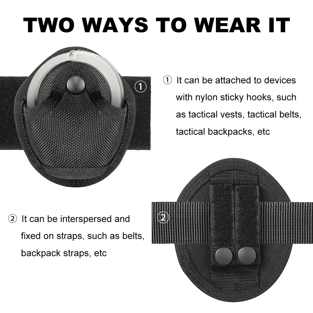 MOLLE Tactical Handcuff Pouch Quick Release Handcuff Holster Universal Cuffs Holder for Tactical Vest Belt Wargame Gear