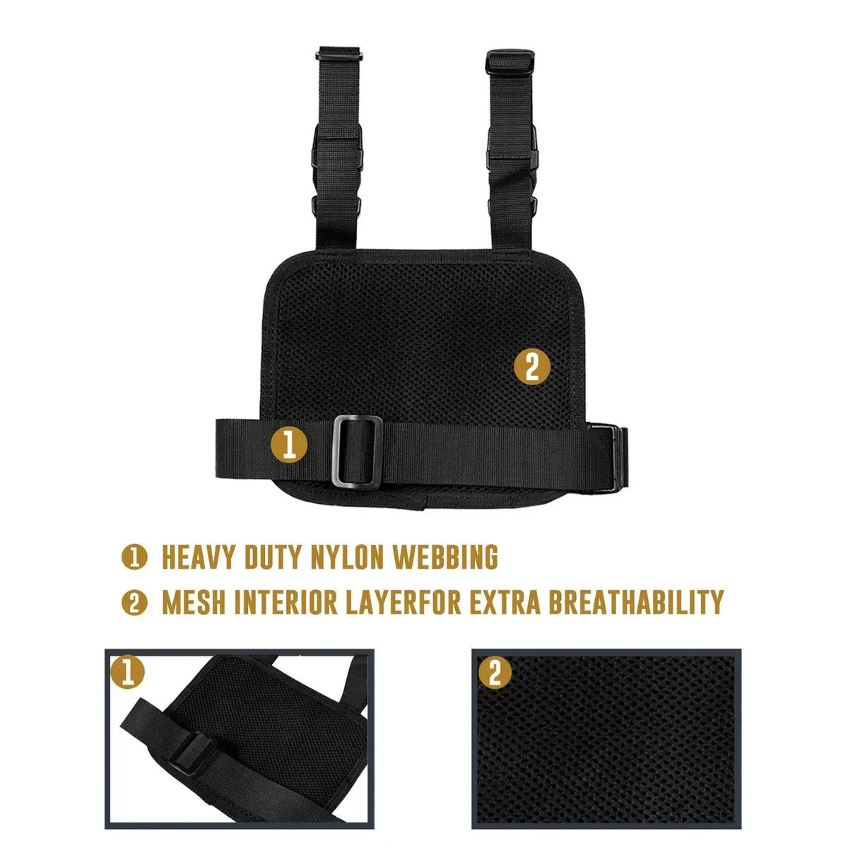 Tactical Drop Leg Platform MOLLE Adjustable Drop Leg Panel Thigh MOLLE Rig with Adjustable Belt & Thigh Straps
