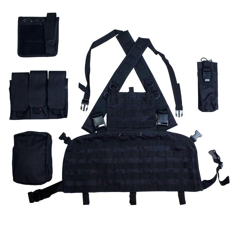 Outdoor RRV Molle Tactical Vest Combat Chest Rig Green Black War Game Body Armor Shooting Hunting Paintball Airsoft Vest Gear