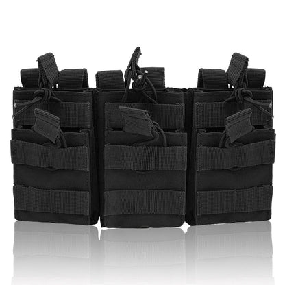 Molle Pouch Triple Magazine Pouch Double-Layer Mag Pouches Universal Cartridge Holder for M4 M14 M16 AK AR