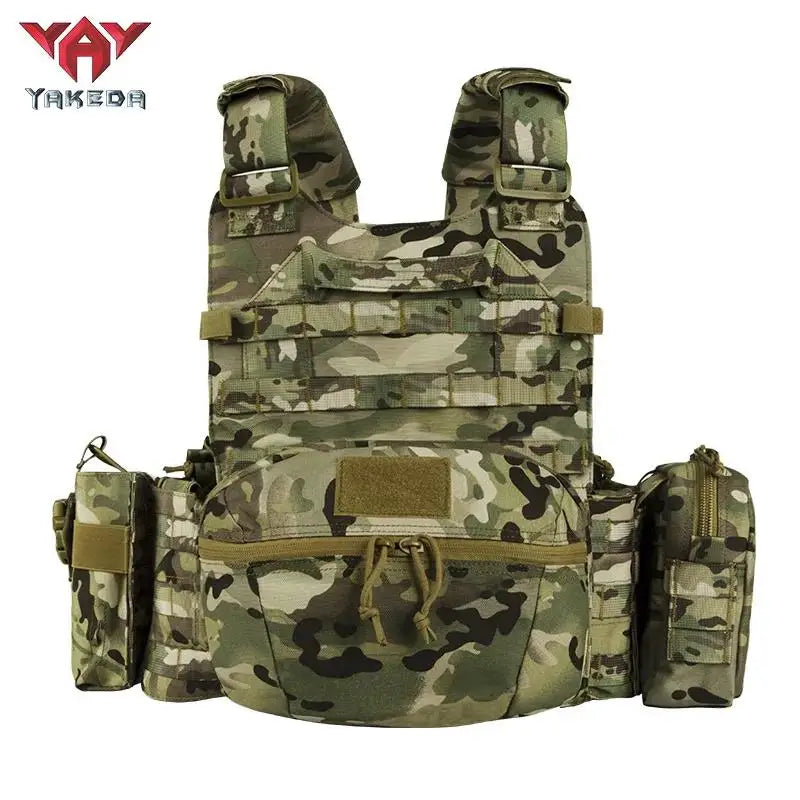 Yakeda 6094 Vests Plate Carrier Vest Camouflage Molle Nylon Modular Vest Tactical Vests Outdoor Hunting Men Vest