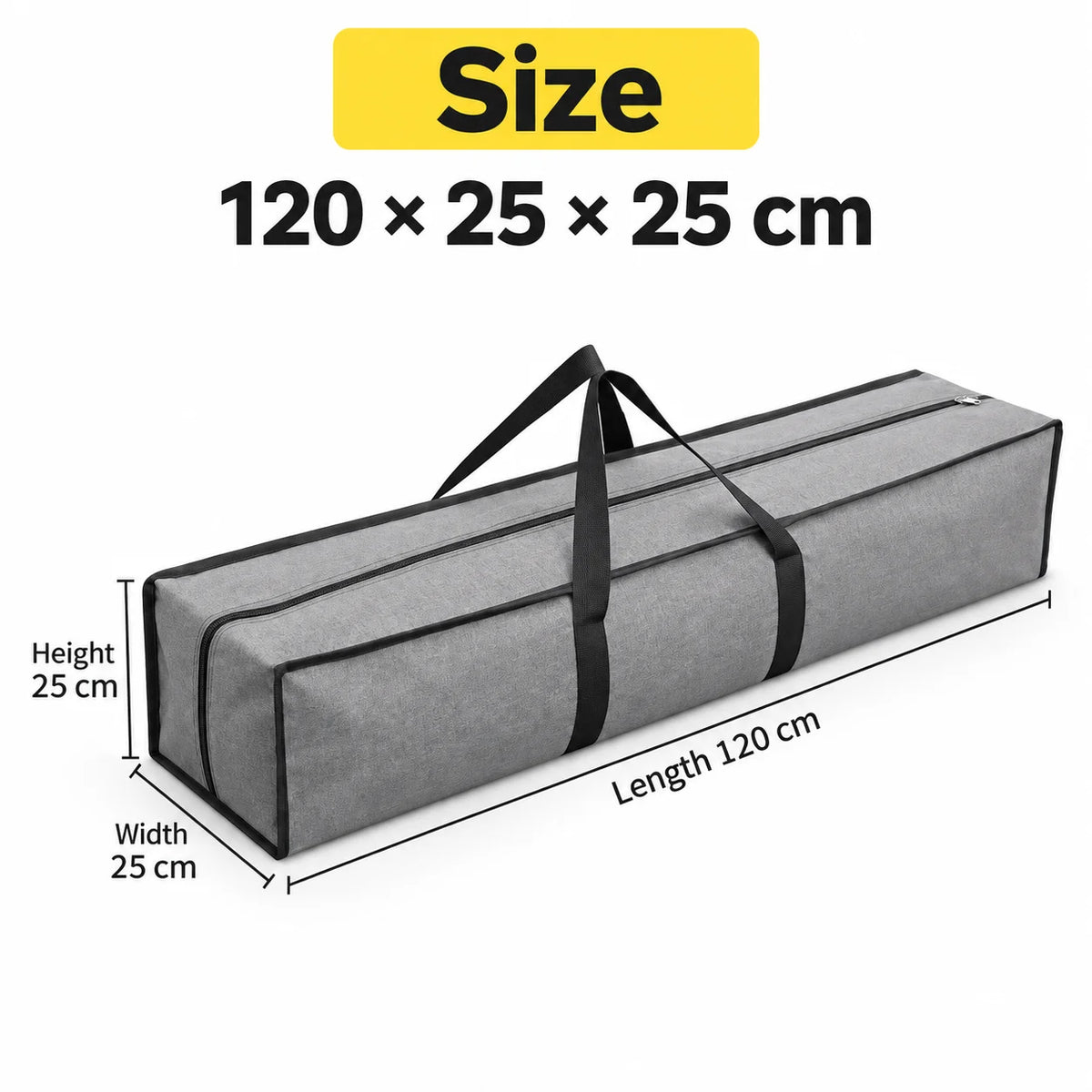 Cationic Oxford Fabric Outdoor Gear Storage Bag Large Rectangular Camping Equipment Carry Bag Dual Zipper Water-Resistant