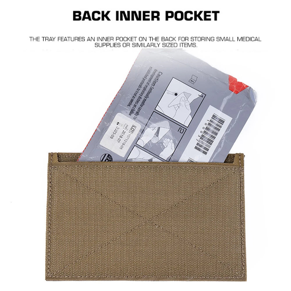 Tactical Medical Pouch Tray Accessories Portable Outdoor Hunting Camping Hiking Survival Medical Tools Storage Organize Panel