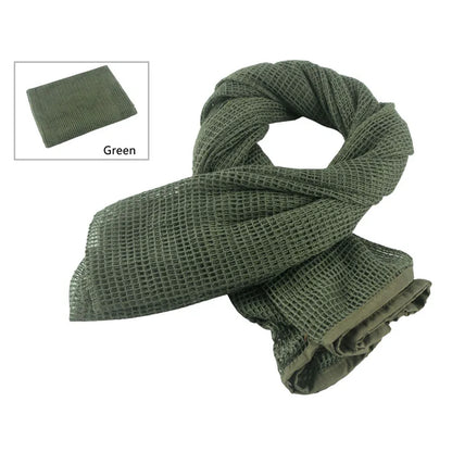 Camouflage mesh scarf sniper veil camouflage mesh face scarf veil head wrap suitable for outdoor camping hiking hunting shooting