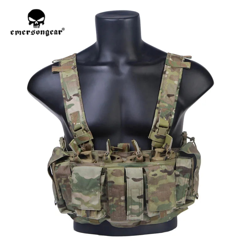Emersongear MF Style Tactical Chest Rig UW Gen IV Airsoft Hunting Vest Harness Split Front Carrier