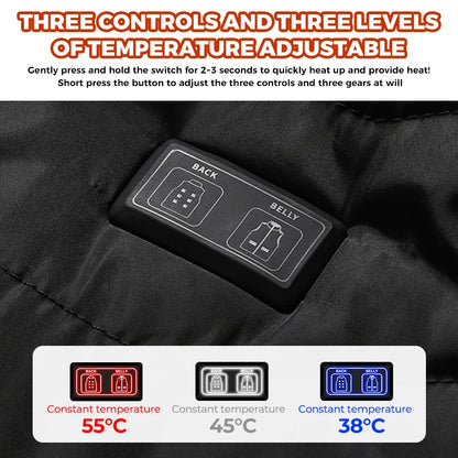 11 Zone Heated Vest for Men Women 10s Quick Heat USB Powered Electric Warming Vest Machine Washable Winter Cotton Padded Gilet
