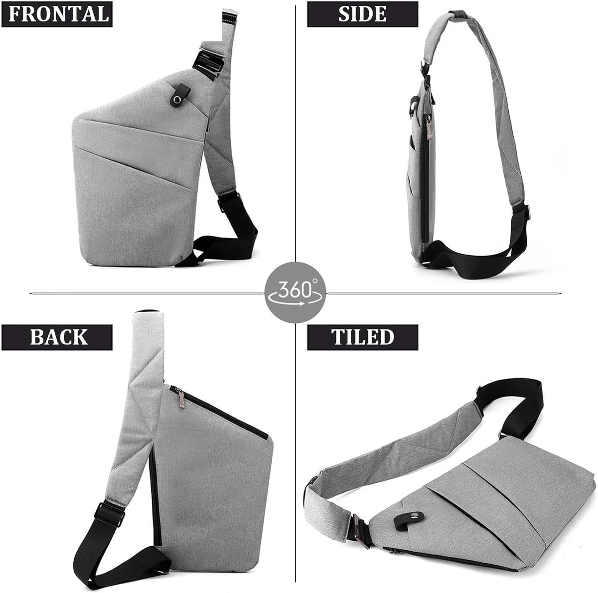 Multifunction Carry Anti Theft Travel Bag for Women Anti Theft Bag Men Fashion Sling Bag Travel Crossbody Bag for Women