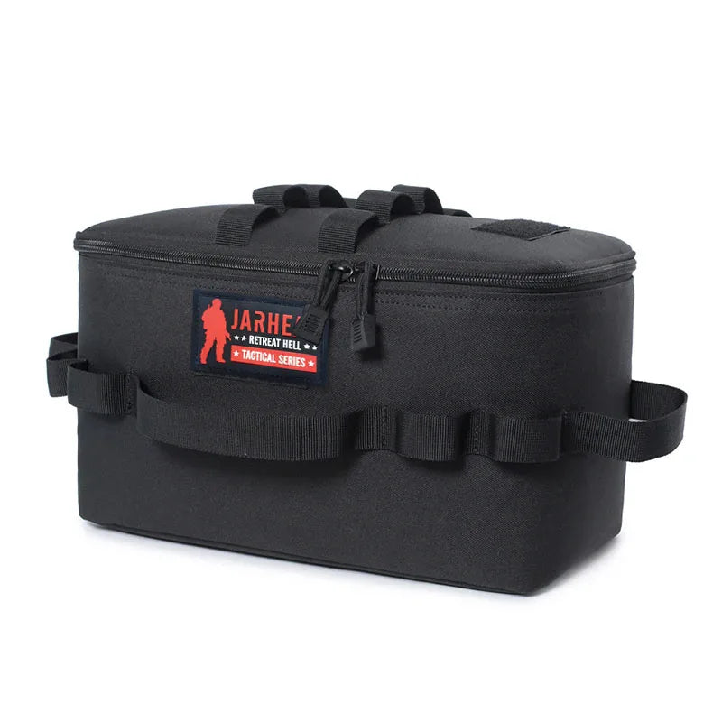 Tactical Camping Cookware Bag Modular Organizer MOLLE Storage Pouch Water Resistant Outdoor Gear Bag for Hiking Travel Hunting
