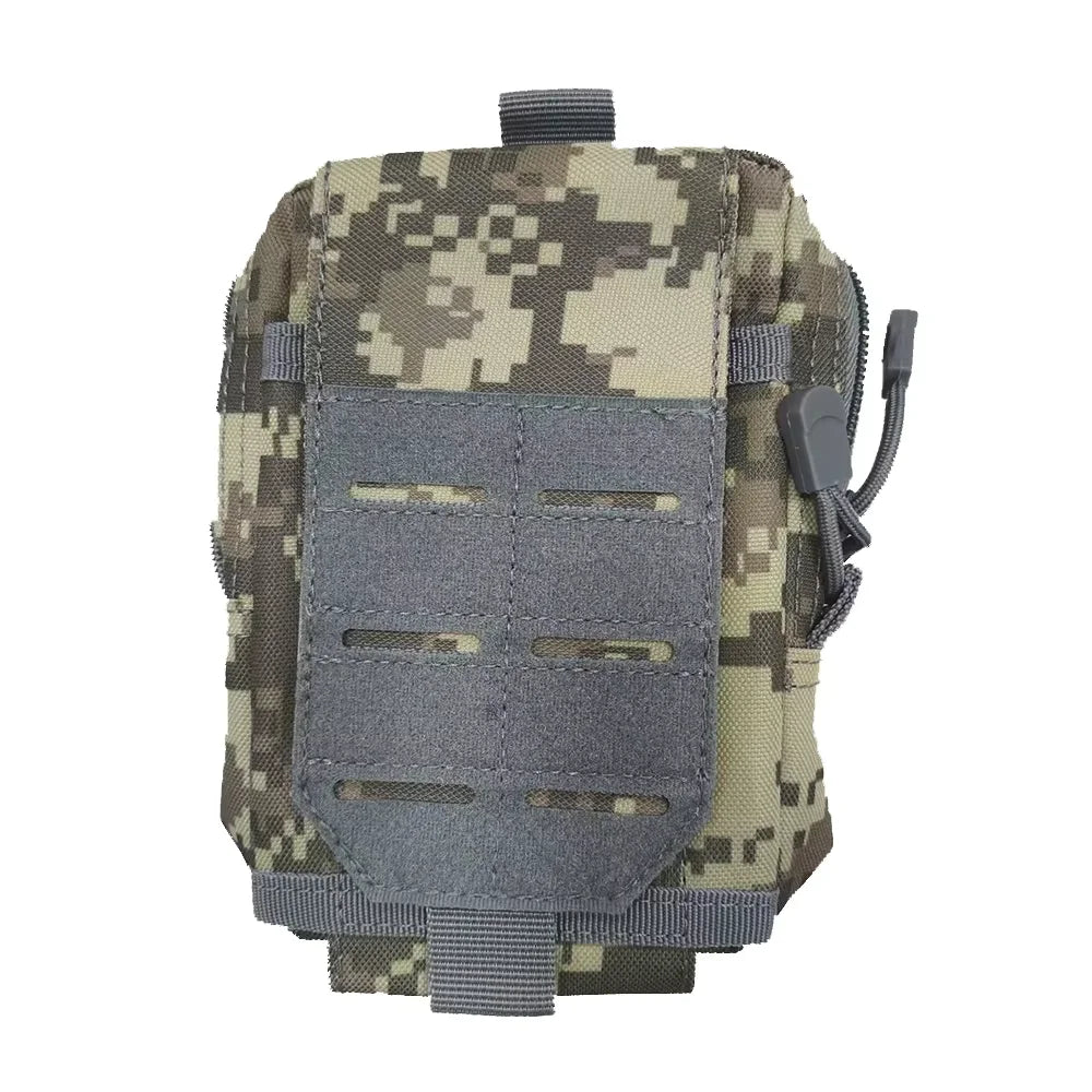 MOLLE Tactical Waist Pouch Men Outdoor EDC Tool Organizer Vest Pack Mobile Phone Storage Belt Bag