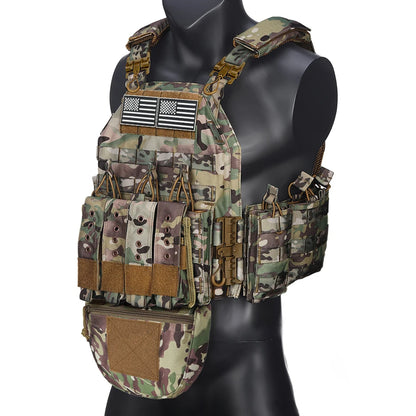 MOLLE system expansion vest hidden triple pocket multi zone pocket Magic Sticky design