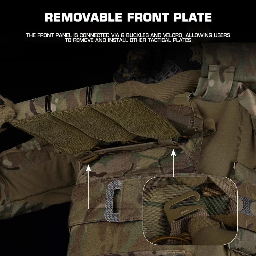 Tactical Vest Ferro FCPC V5 Plate Carrier MOLLE Hunting Vest Back Panel Supplement Pouch Airsoft Shooting Body Armor