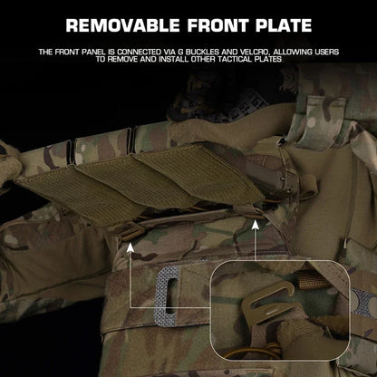 Tactical Vest Ferro FCPC V5 Plate Carrier MOLLE Hunting Vest Back Panel Supplement Pouch Airsoft Shooting Body Armor