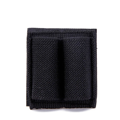 Tactical 2-Round Shell Holder 2 Hole Airsoft Buttstock Ammo Pouch Molle Bullet Magazine Carrier Adhesive Patch