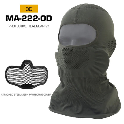Tactical Full Face Mask High Elasticity Breathable Balaclava Hat Venom V1 for CS Paintball Motorcycle Cycling Fast Helmet Gear