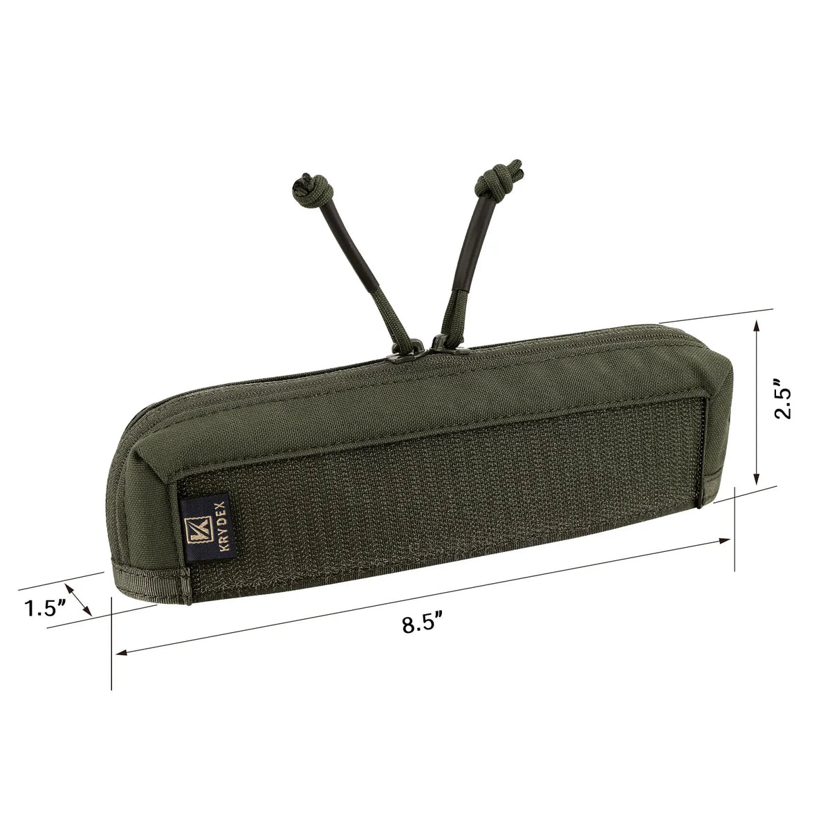 KRYDEX Tactical Zipper Insert Cover Pocket Pouch Double Zipper For MK3 MK4 Chest Rig Airsoft Paintball Hunting Vest Accessories