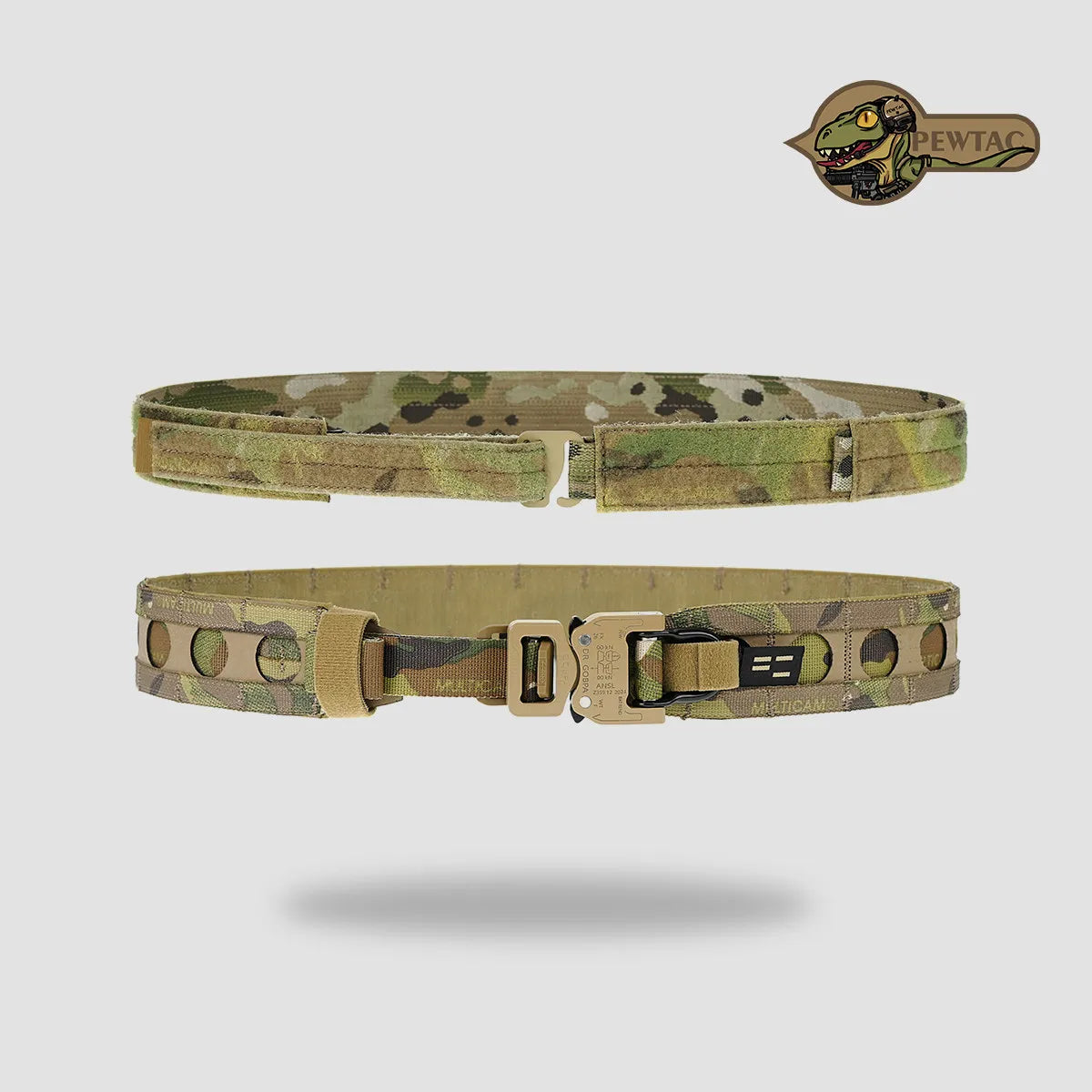 PEW TACTICAL Ferro Style BORA Tactical Belt with Inner Belt - Import C Board Rigid Battle Belt - Molle Duty Belt for Outdoor Hik