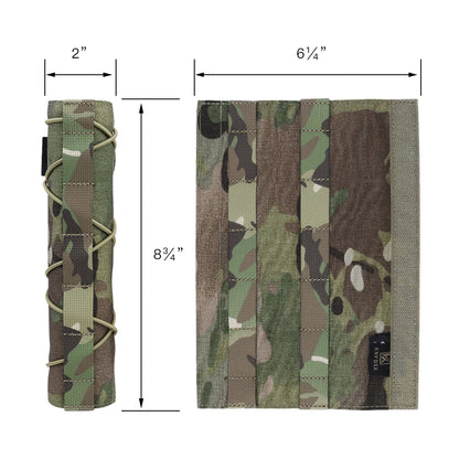 KRYDEX Tactical 22cm Suppressor Protective Cover Case Muffler Shield Sleeve Cover Shooting Hunting Camouflage Purpose