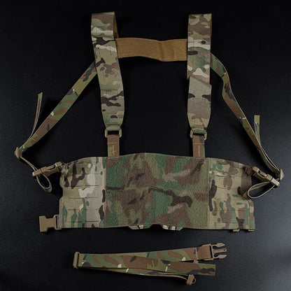 Outdoor Tactical Chesty Rig Waist Strap Hunting Accessories Practical Wide Harness Vest Gear Laser Cutting Molle Chest Rig
