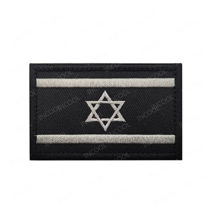 Israel Flag Embroidered Patches PVC Rubber Israeli Sticker Appliqued For Clothing
