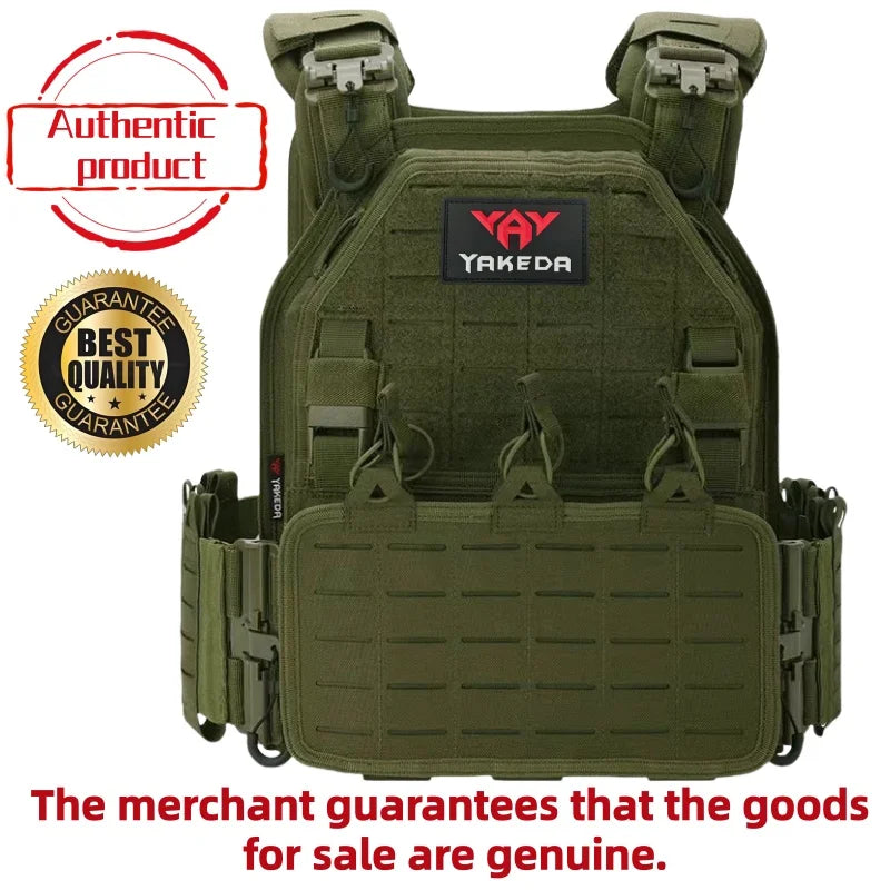 YAKEDA Tactical Vest Outdoor Hunting Plate Carrier Protective Adjustable Vest Airsoft Carrier Combat Equipment 6094 Vest