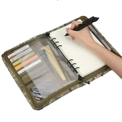 Outdoor Padfolio Ring Binder with Sheets of Loose-Leaf Paper Memorandum A4 A5 A6 Weatherproof Tactical Notebook Accessories