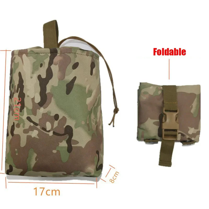 Tactical Molle Pouch Dump Drop Magazine Bag Paintba Outdoor Foldable Bullet Recovery Mag Bag Hunting Gear