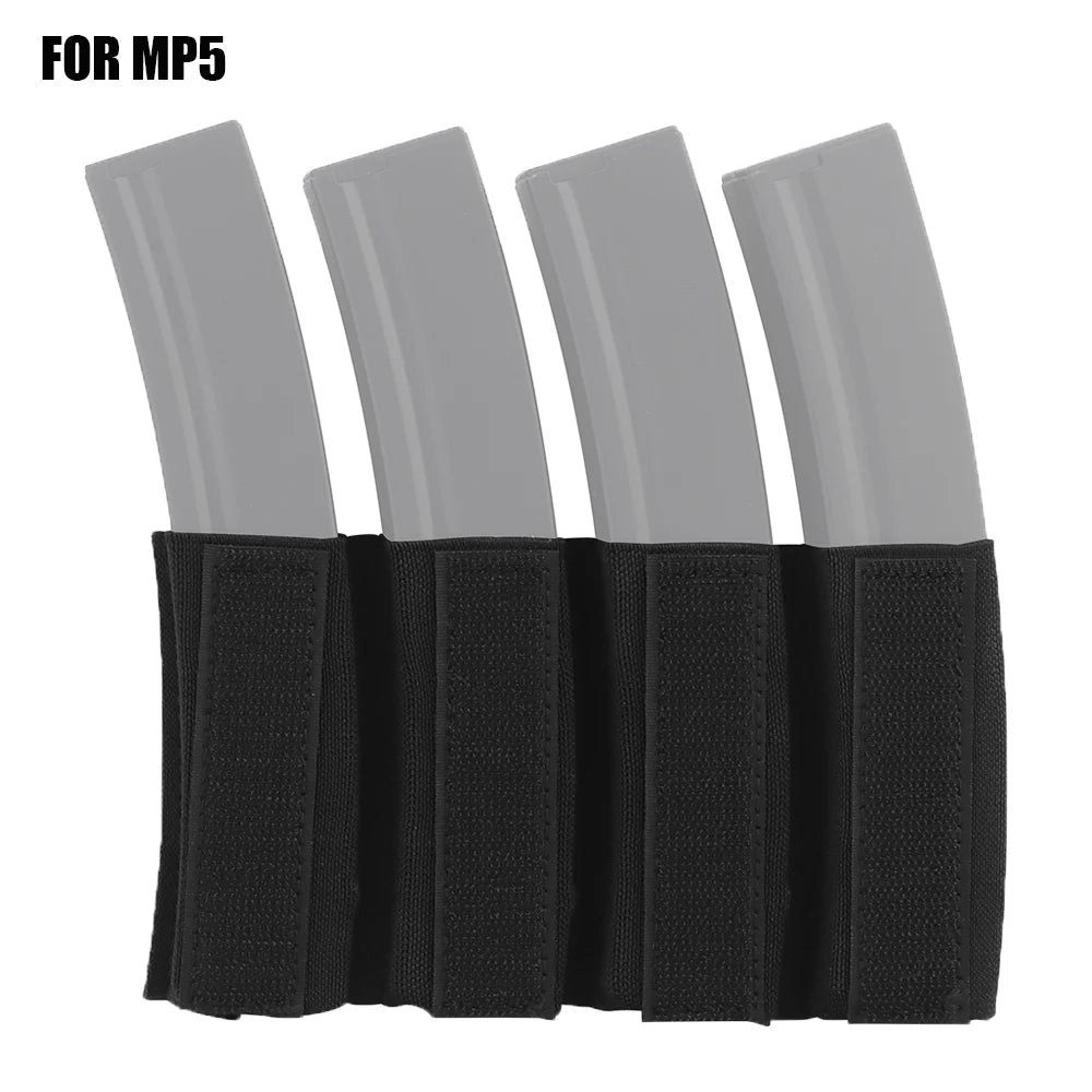MK Tactical Chest Rig Accessories MP5 MP7 Quadruple Magazine Insert Pouch Militar Hunting Vest Built-in Elastic Magazine Holder