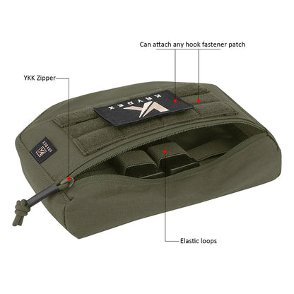 KRYDEX Tactical Dangler Drop Pouch Utility Tool Storage Bag with Hook and Loop for JPC CPC AVS Armor Plate Carrier Vest