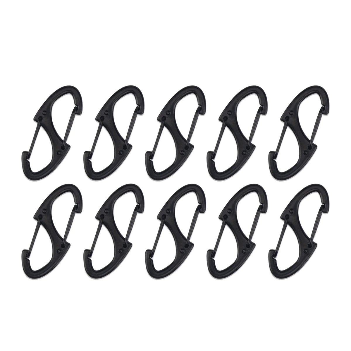 20PCS Mini Double Sided Carabiner Clips Small Zinc Alloy Keychain Clasp Snap Hooks EDC for Outdoor Camping Hiking