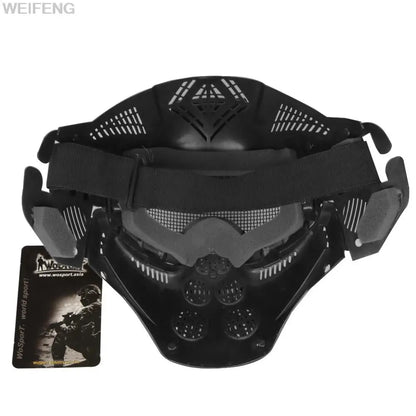 Tactical Masks Full Face Steel Mesh Eye Protection Mask for Halloween CS WarGames Hunting Military Airsoft Shooting Mask