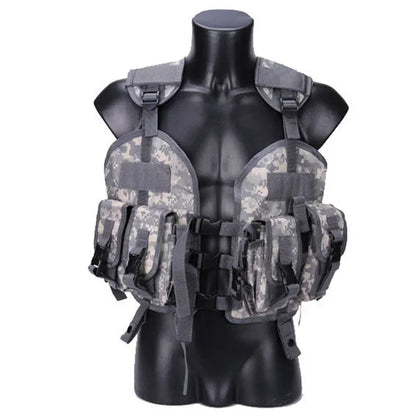 Tactical Seal Vest Camouflage Combat Vest Airsoft Paintball Body Armor For Hunting War Game Airsoft Outdoor Sport With Water Bag
