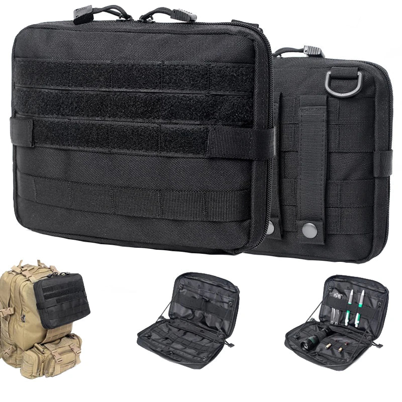 1000D Nylon Tactical Backpack Bag MOLLE Tool Kit Pouch Multi-function Waterproof Outdoor Sport Medical Gear Organizer