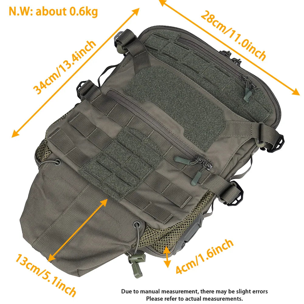 Tactical Micro Back Panel Hydration Helmet Bag Molle Backpack Hunting Plate Carrier Gear K Seriers for JPC CPC KZ AVS