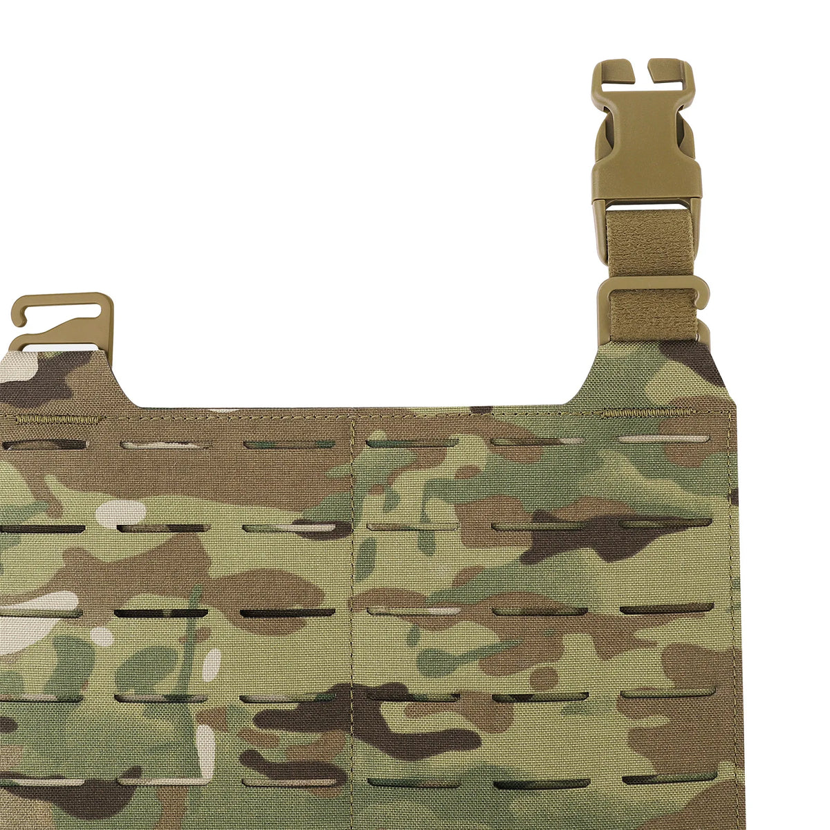 KRYDEX Tactical Laser Cut MOLLE Front Panel Detachable Flap Adapt G Hook Buckle For Plate Carrier Vest Chest Rig Accessories