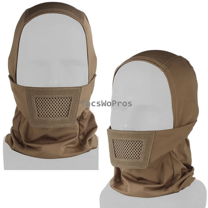 Outdoor Hunting Face Mask Steel Mesh Breathable Tactical CS Airsoft Shooting Balaclava Headwear Headscarf Motorcycle Headgear