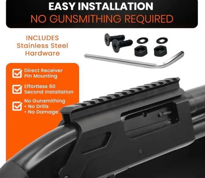 12GA Side Saddle Shell Holder  Compatible with Mossberg 500/590/Maverick 88/Shockwave Series
