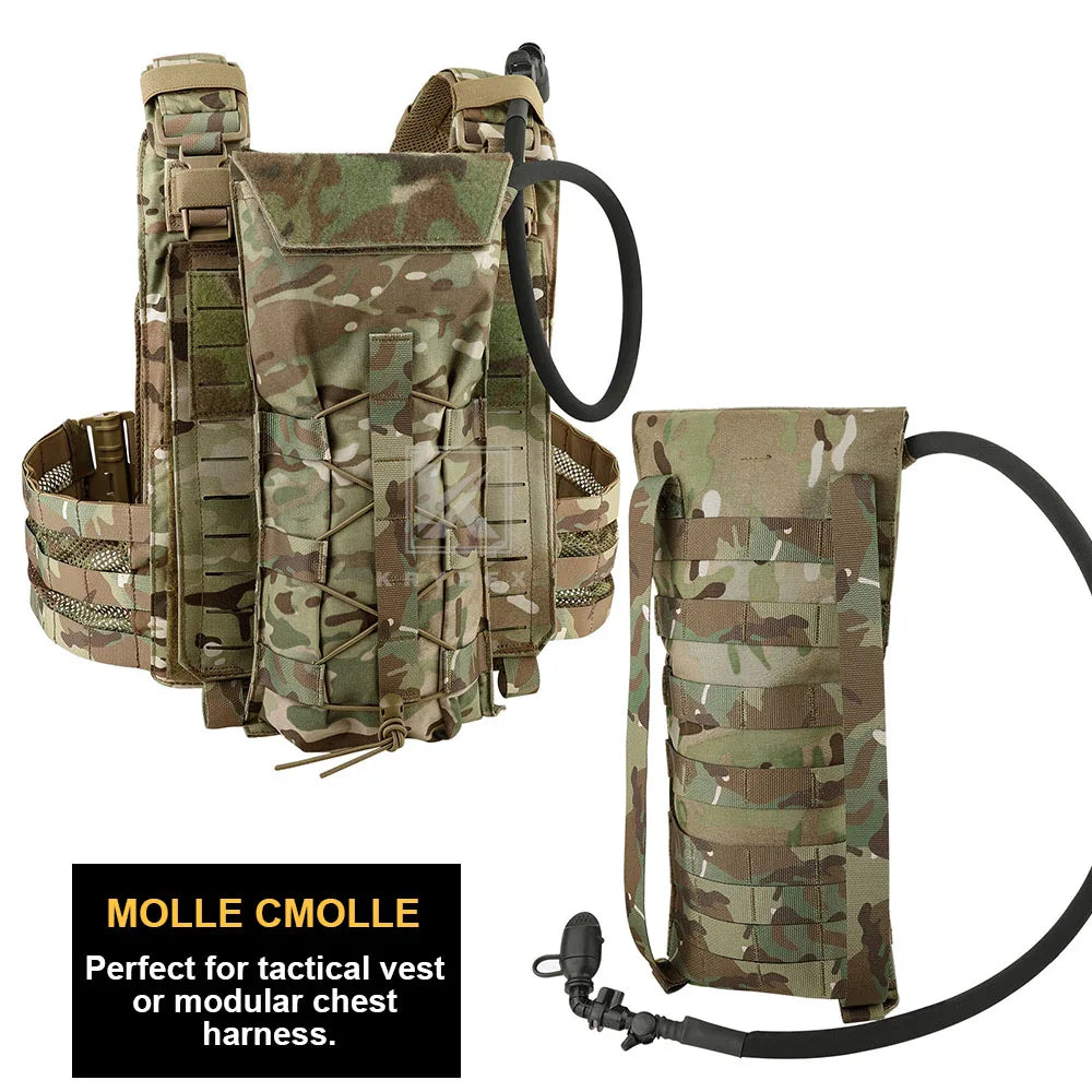KRYDEX Tactical 500D 3L Hydration Pouch MOLLE Carrier Pack Bag Modular 100 oz Water Bladder Pouch Hunting Outdoor Accessories