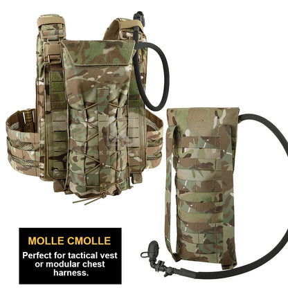 KRYDEX Tactical 500D 3L Hydration Pouch MOLLE Carrier Pack Bag Modular 100 oz Water Bladder Pouch Hunting Outdoor Accessories