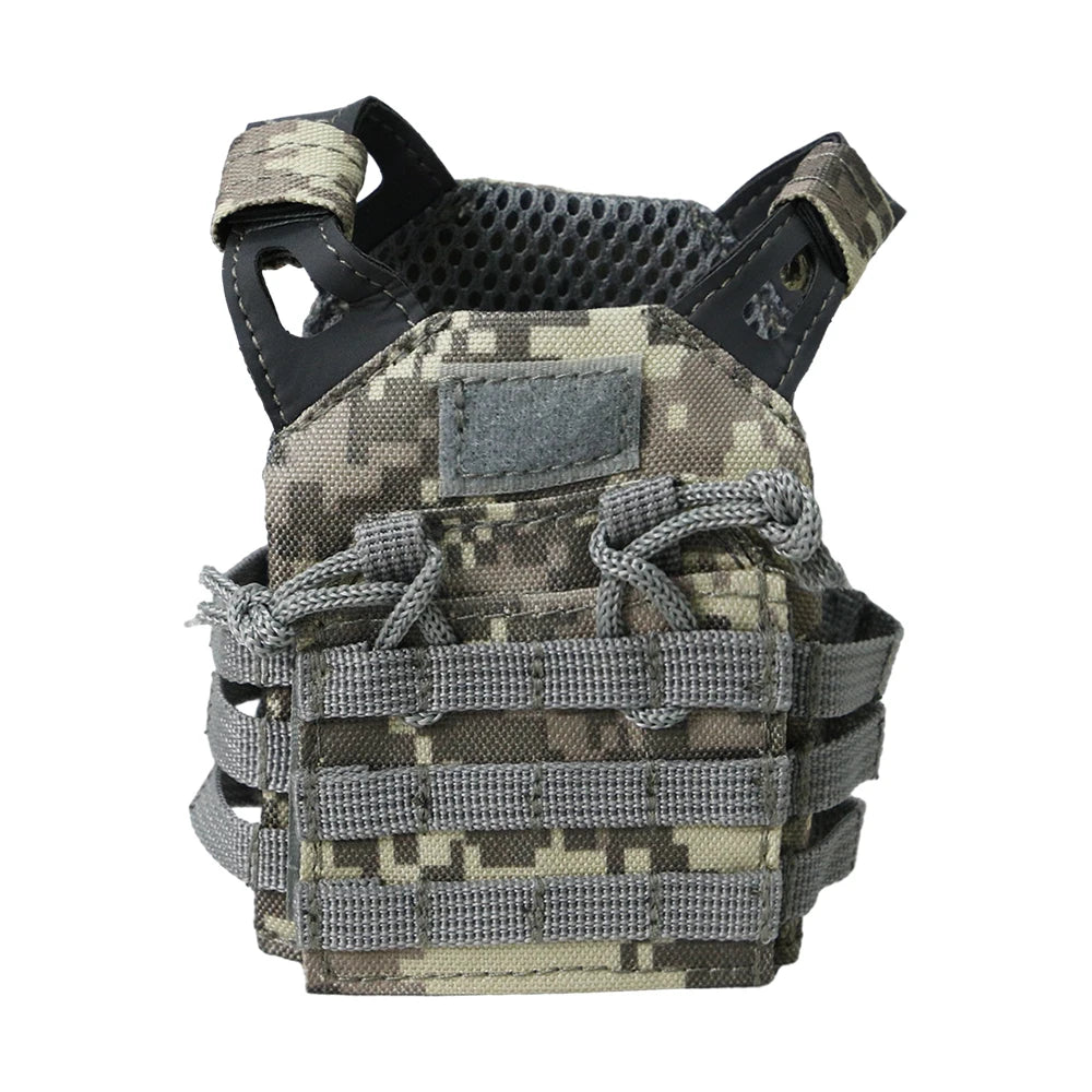 Paintball Mini Molle Vest Adjustable tactical accessory Kitty Camo Doll Carrier Decorative Tactical Gear Beer Vest 600D Nylon