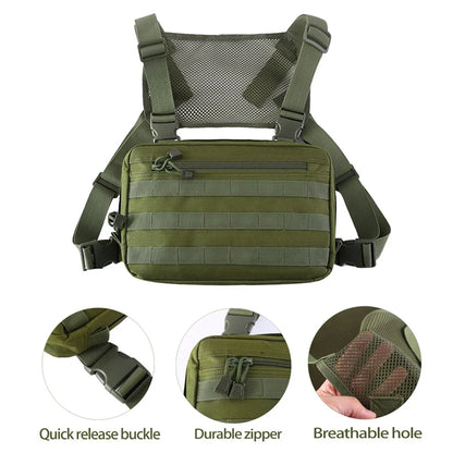 Tactical Vest Recon Kit Bag Casual Function Chest Rig Pack Outdoor Travel Cycling Airsoft Hunting Chest Bags EDC Carry Pouches
