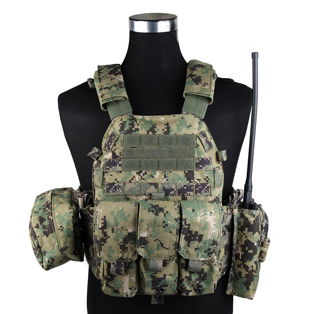Emersongear For LBT6094 Style Plate Carrier W/3 Pouches Hunting Vest Protective Gear Body Guard Armor Hiking