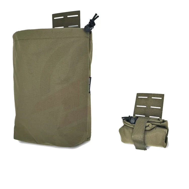 Tactical Foldable Bag Airsoft EDC Molle Foldable Bag Gear Hunting Recycling Storage Carrier Waist Pouch Multicam 500D