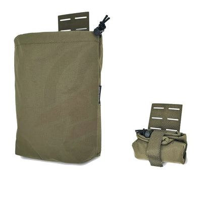 Tactical Foldable Bag Airsoft EDC Molle Foldable Bag Gear Hunting Recycling Storage Carrier Waist Pouch Multicam 500D