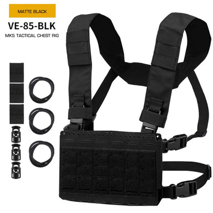 Tactical MK5 Chest Rig Laser Cutting Molle SS Micro Fight Chassis Placard 5.56 Triple Magazine Pouch Vest Plate Carrier